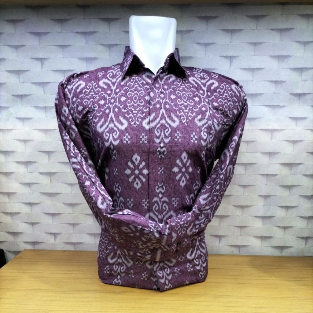 KEMEJA BATIK PREMIUM | BATIK MOTIF TENUN | BATIK PRIA|