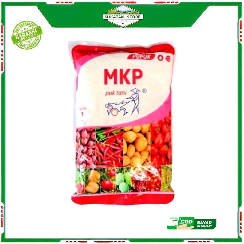 MKP Pak Tani Pupuk Mono Kalium Phosphat 1kg, 52% P2O5 & 34% K2O, Cocok untuk Berbagai Tanaman, Mence