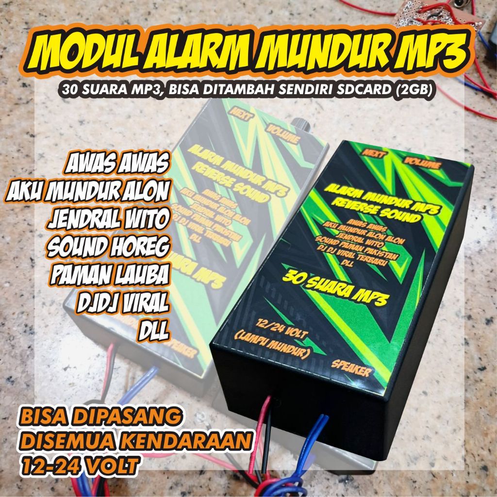 Modul Alarm Atret. Alarm Mundur Awas-awas 30  Suara 12/24V