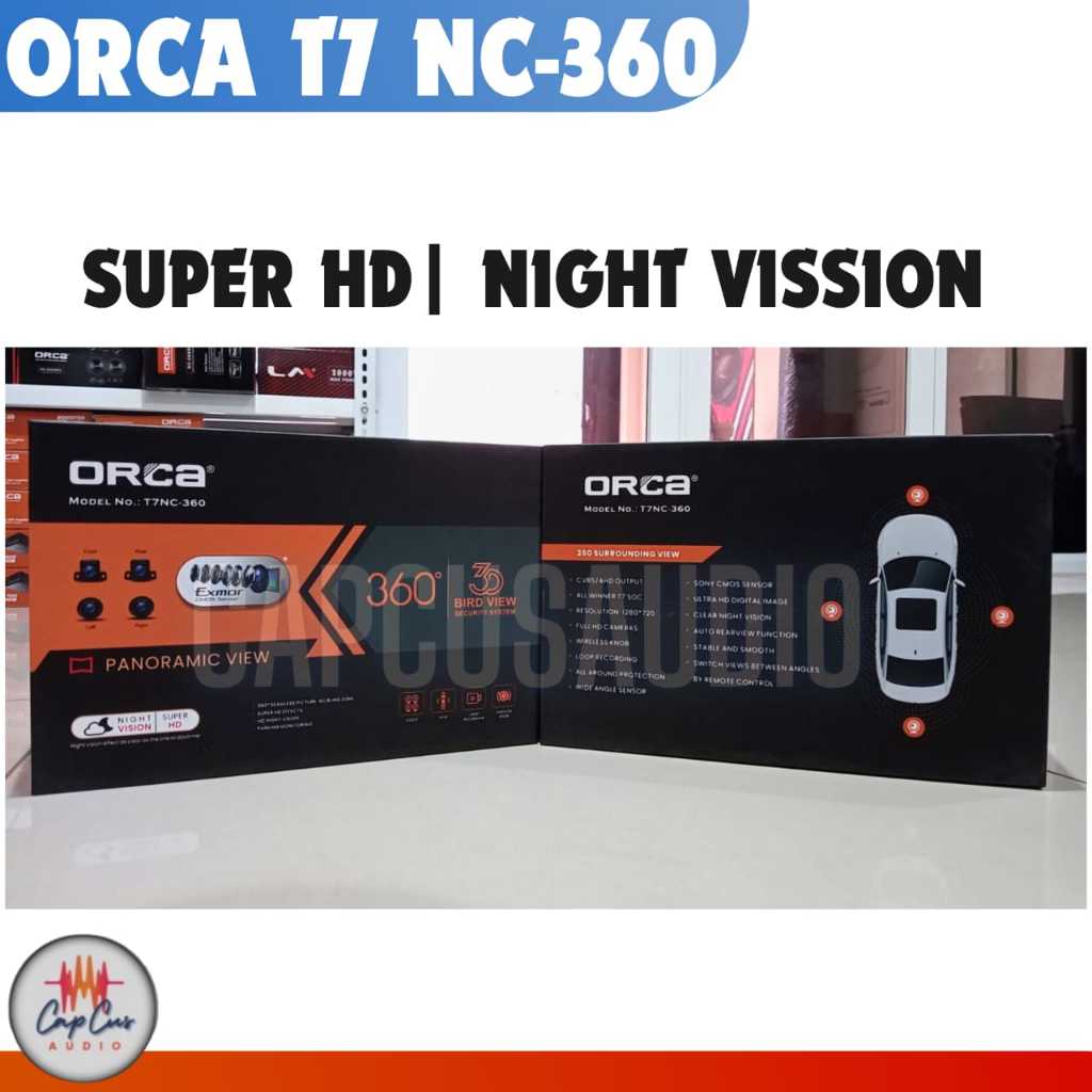 Kamera Orca Mobil 360° Derajat 3D PRO DVR/CCTV 1080P Panoramic Ultra Wide Orca
