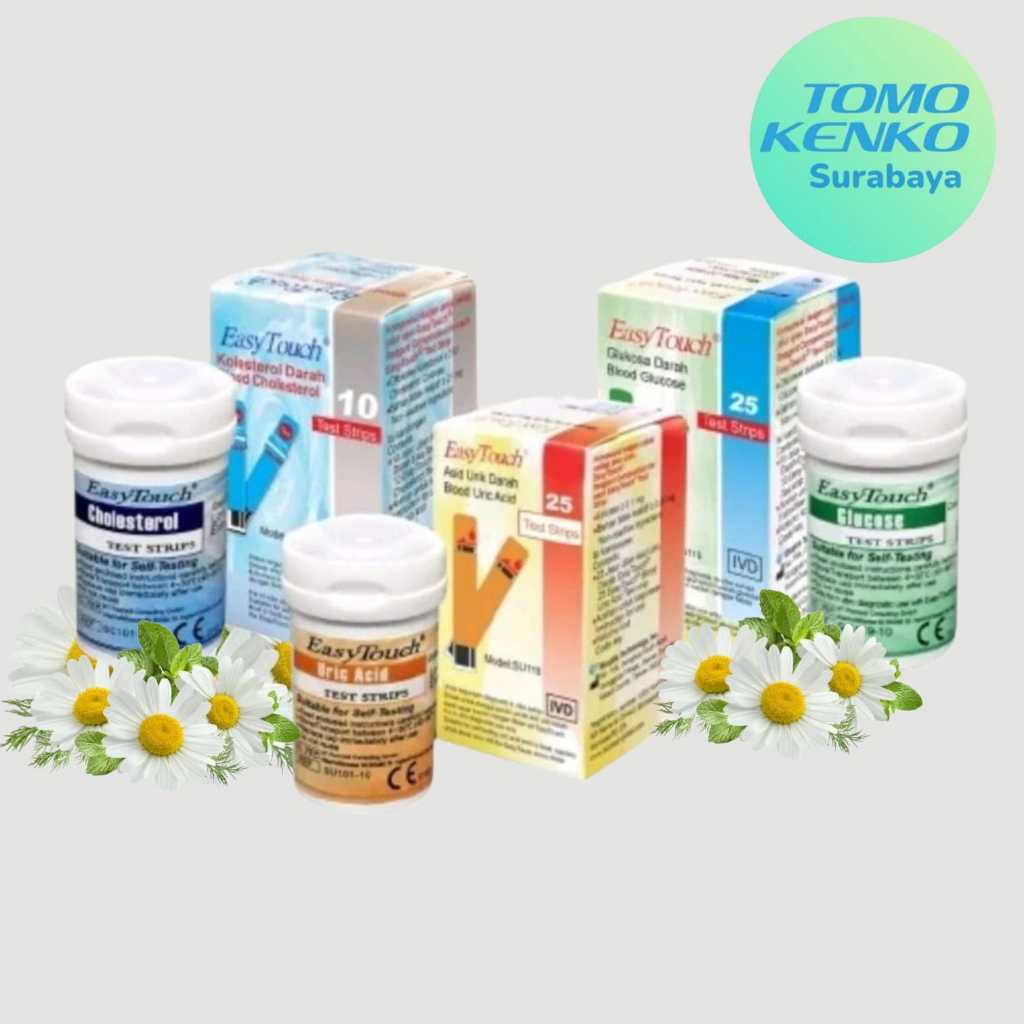 Strip Stik Easy Touch Cholesterol Asam Urat Gula Darah EasyTouch Isi 10 Strip 25 Strip