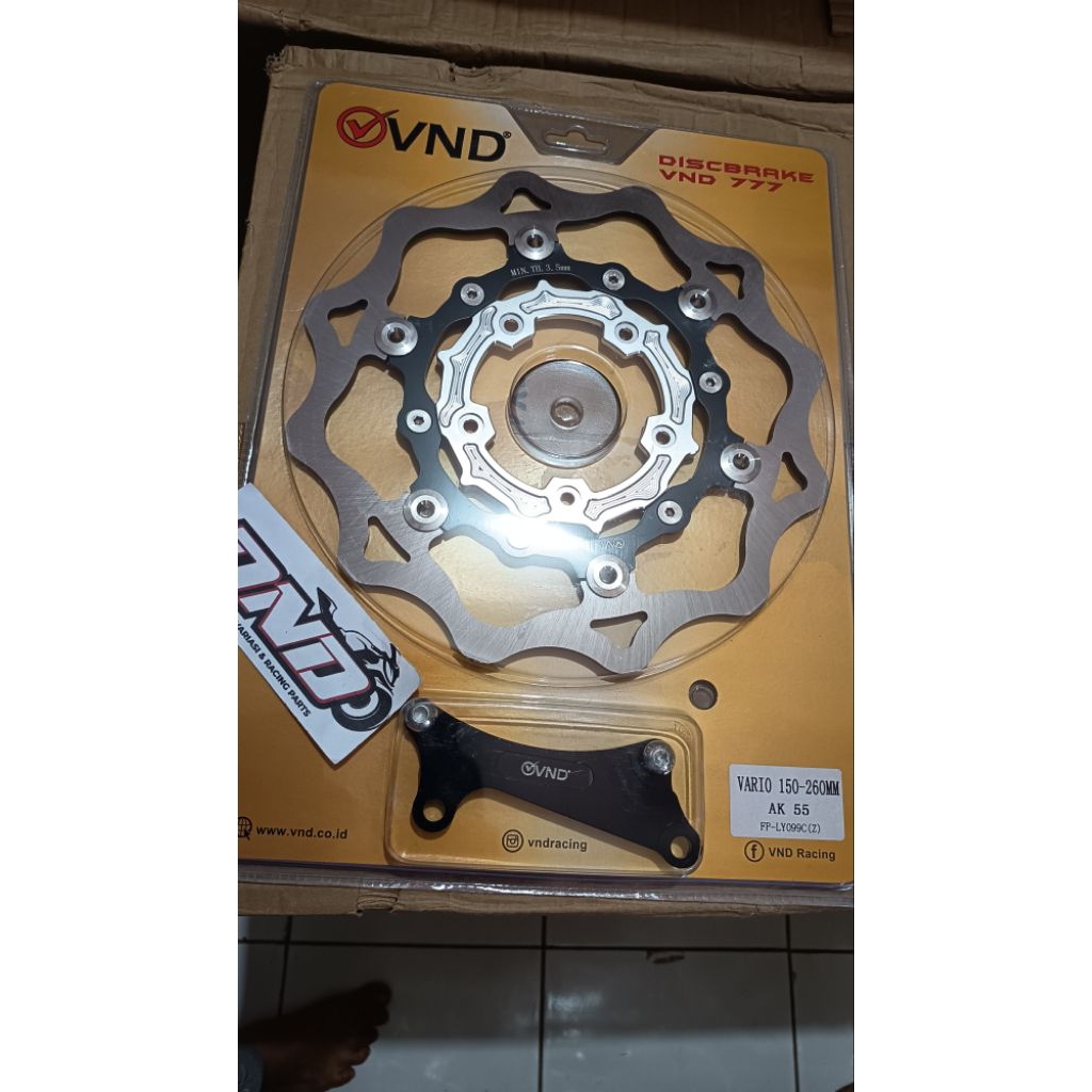 VND Disc VND AK 55 Vario 150 260mm/Disc vnd floating vario 150 260mm ak55/Piringan cakram depan vari