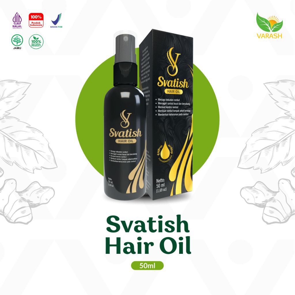 Svatish Hair Oil | Minyak Rambut | Rambut Rontok | Penumbuh Rambut | Rambut Botak | Rambut Ketombe |