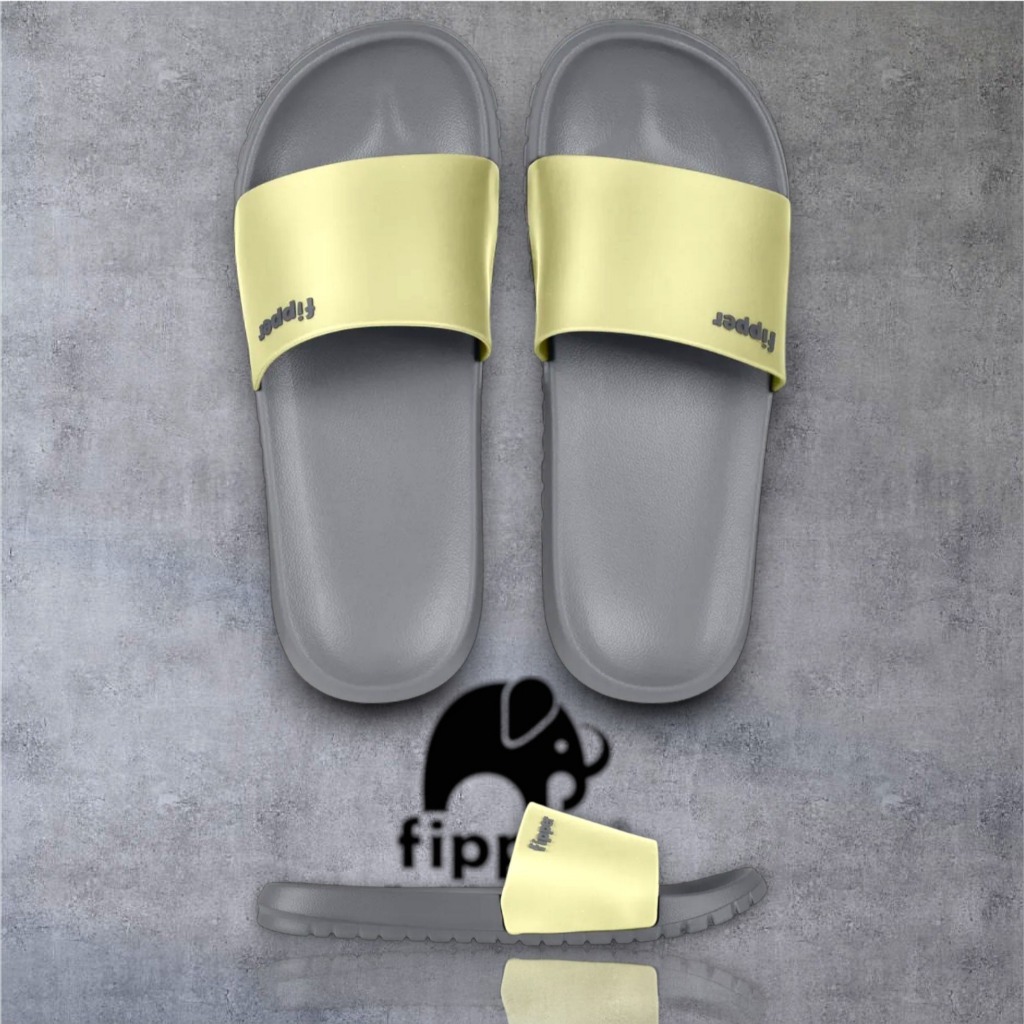 FIPPER SLIP ON TRAIL + GREY SHUTTLE / SAND TRAIL / GREY SHUTTLE - sandal slide pria/wanita