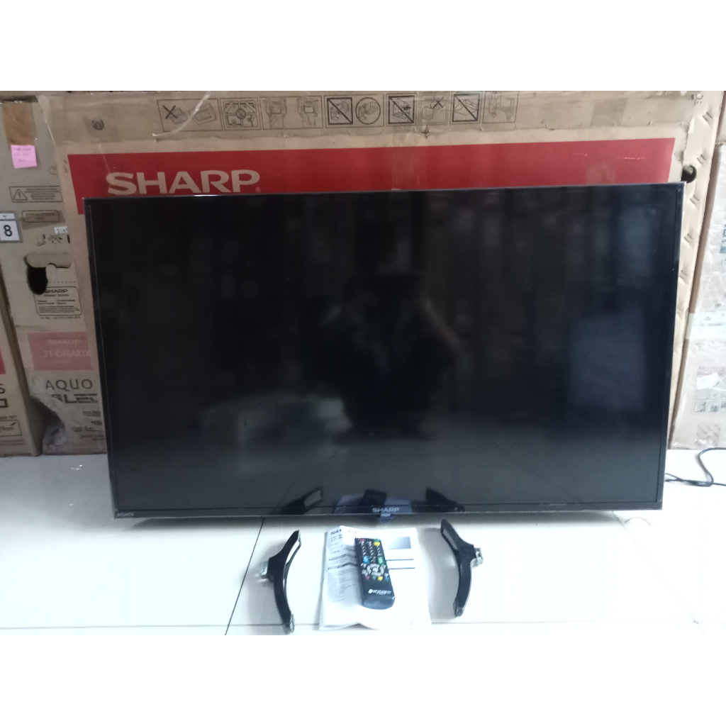 TV LED Sharp 40 Inch FHD Digital TV HDMI USB Kondisi bekas masih segel siap pakai 4027F