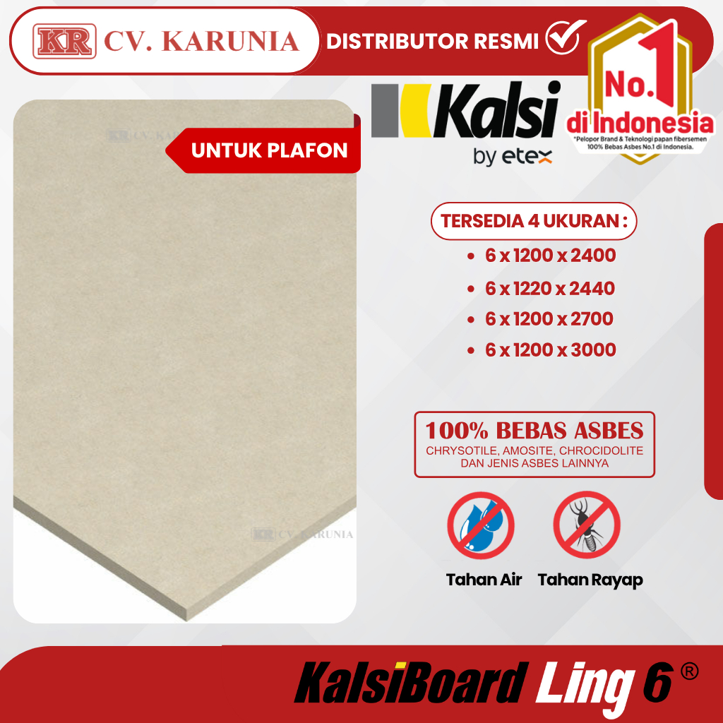KalsiBoard Ling 6 | KalsiBoard Plafon | Papan KalsiBoard