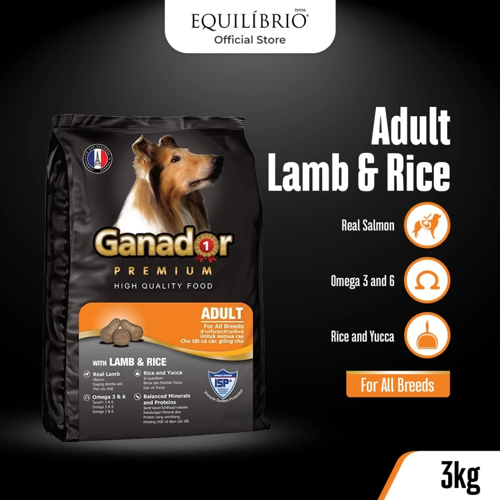 Ganador Premium Lamb & Rice Dog Food 3kg