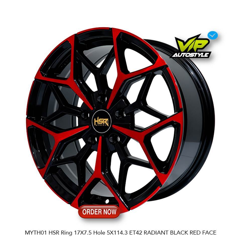 Velg Rush Ertiga Ring 17 HSR MYTH01 5x114,3 Red Velg Omoda BYD atto 3 - hsr wheel pluit sunter