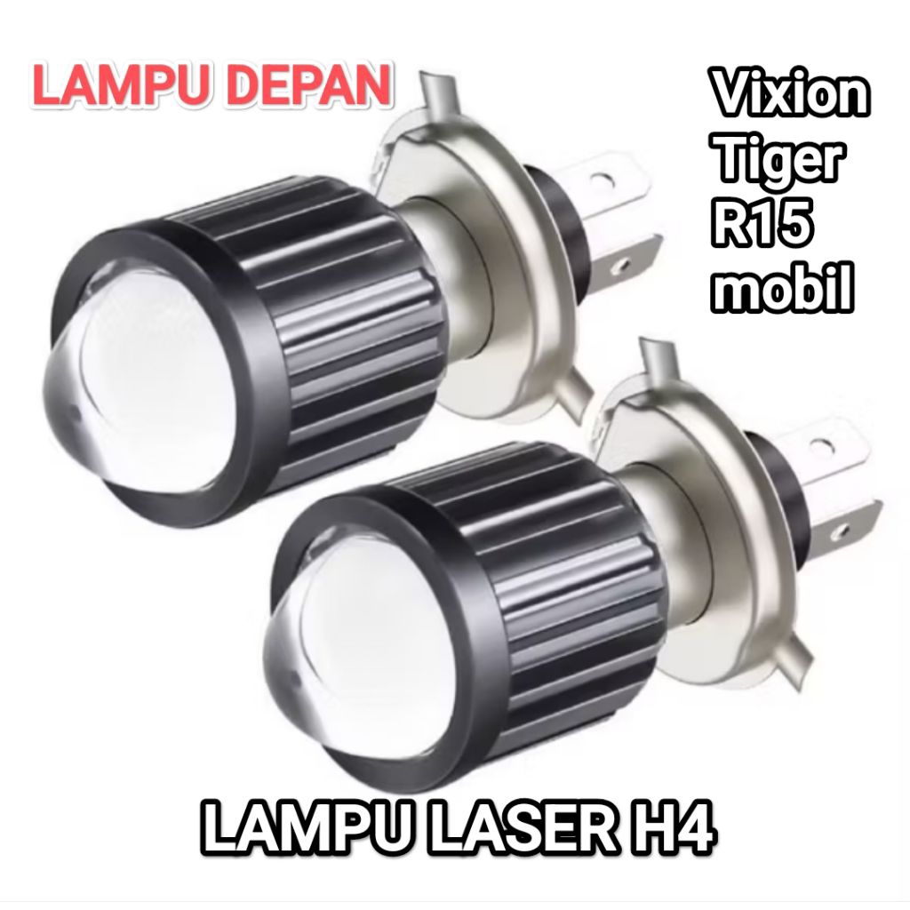 LAMPU DEPAN LASER H4 VIXION NINJA PULSAR R15 MOBIL