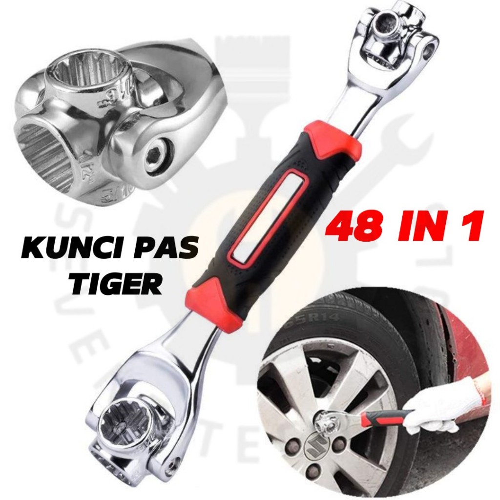 (PROMO)KUNCI PAS TIGER 48 IN 1 UNIVERSAL WRENCH SOCKET TIGER WRENCH 48 IN 1 SOCKET ALAT PERKAKAS SEP