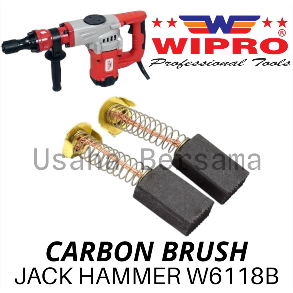 CARBON BRUSH W6118B BOR JACK HAMMER WIPRO BROSTEL CB WIPRO W 6118 B ARANG JACK HAMMER WIPRO W6118