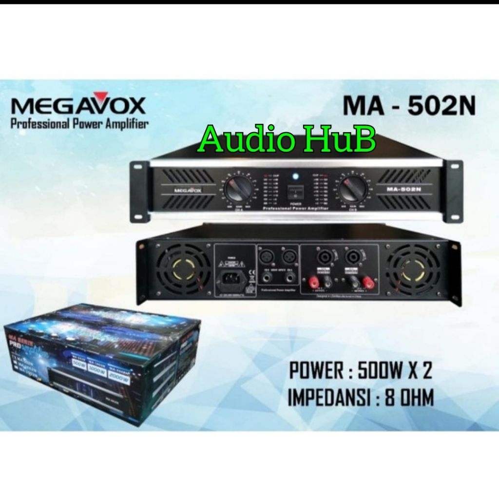 Power Amplifier megavox MA 502 Power Ampli Megavox MA502 Original