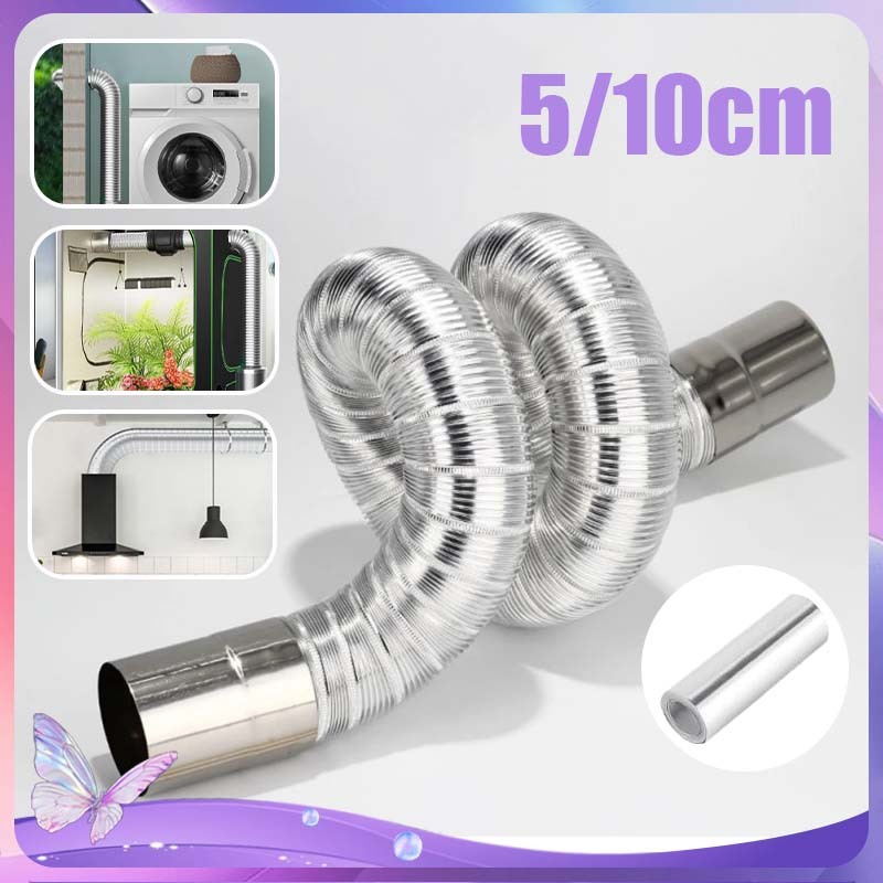 Flexible Duct 2" 4 Inch Pipa Exhaust Selang Flexible Duct Ducting Aluminium Pipa Ducting Exhaust Fan