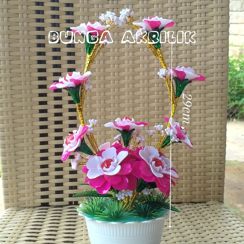 bunga hias akrilik | bunga akrilik handmade | bunga pajangan akrilik