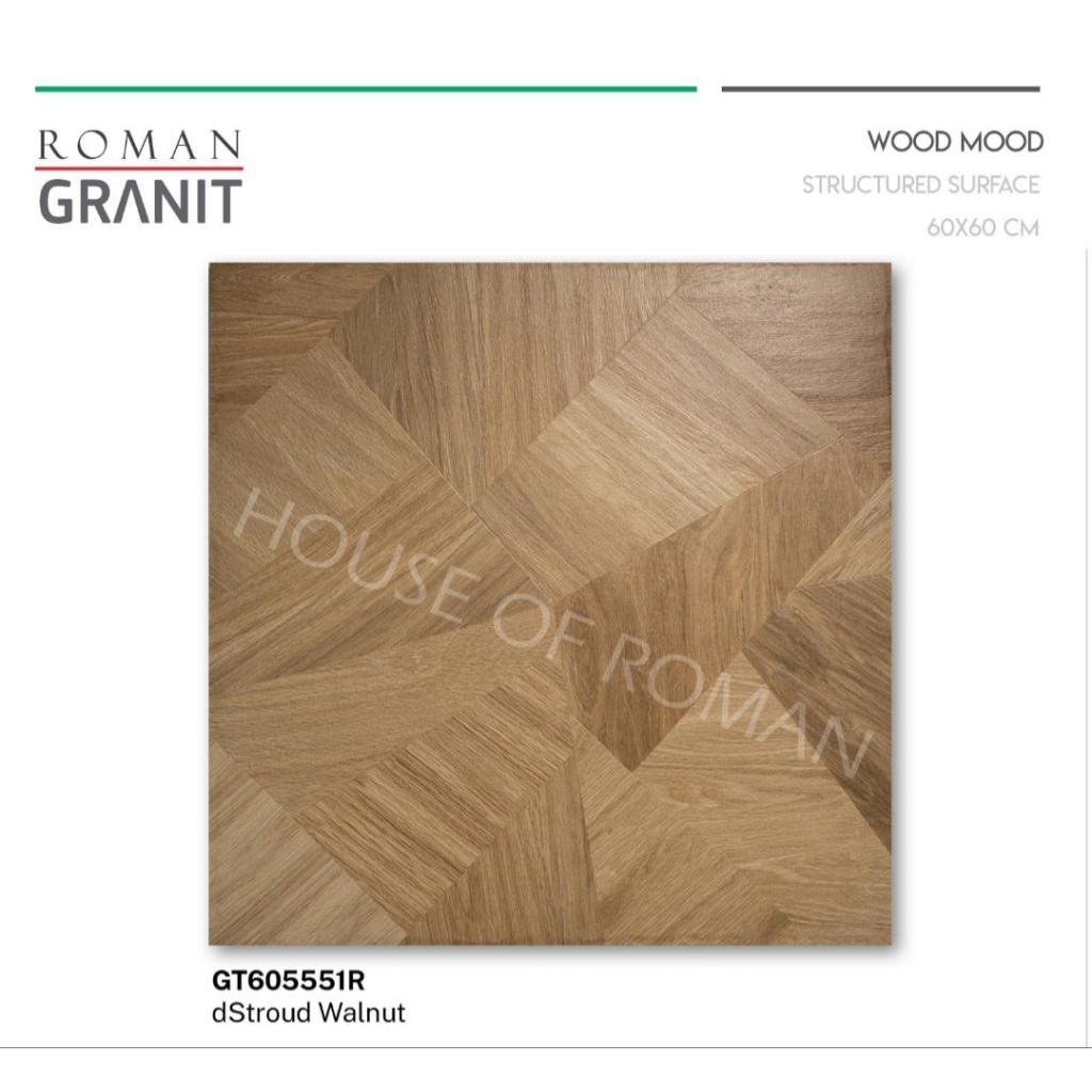 Roman Granit GT605551R dStroud Walnut 60x60 Kw1