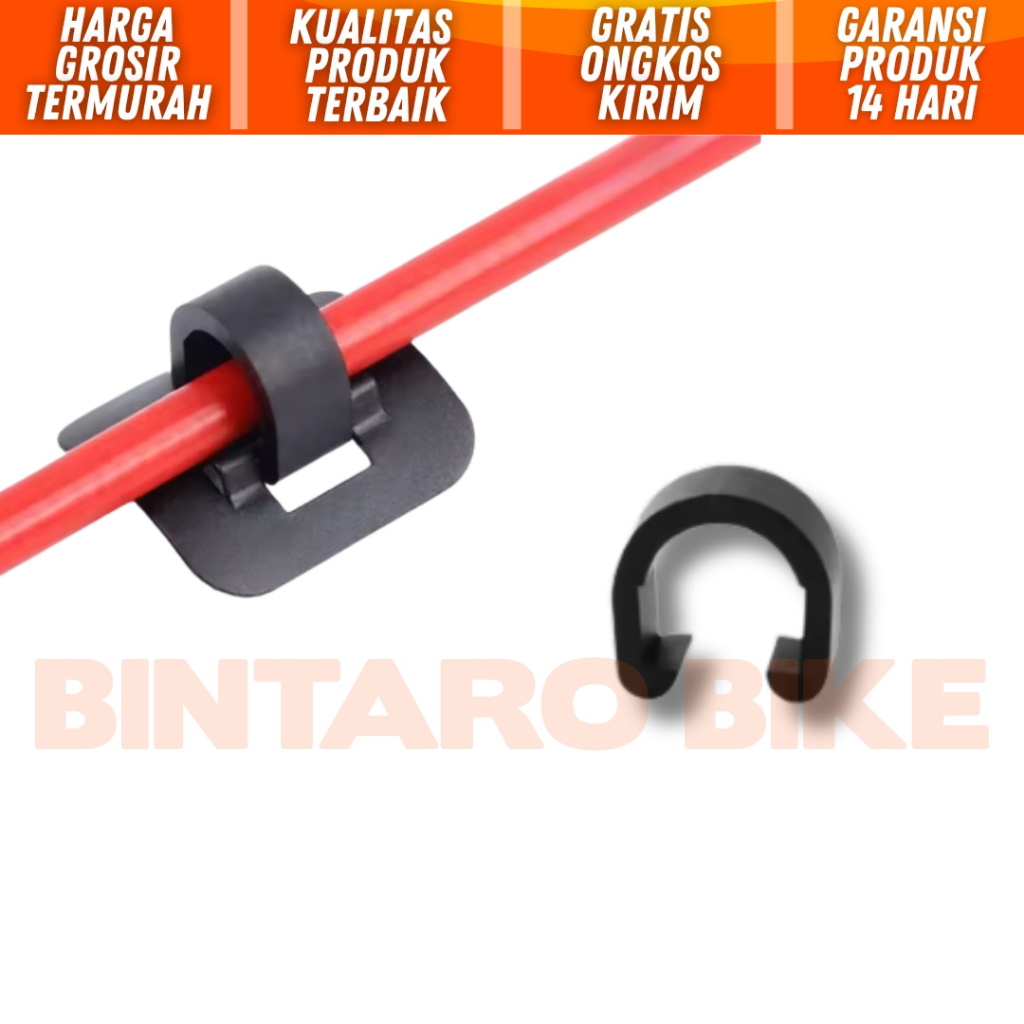 Clamp C Plastik Penjepit Kabel Shifter Rem Sepeda Klem Frame Sepeda Lipat Roadbike MTB DLL