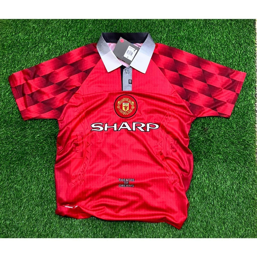 Jersey Bola Retro Men.U Home Sharp Theatre Of Dream 1996/1997 Grade AAA Classic / Jersey Bola Retro 