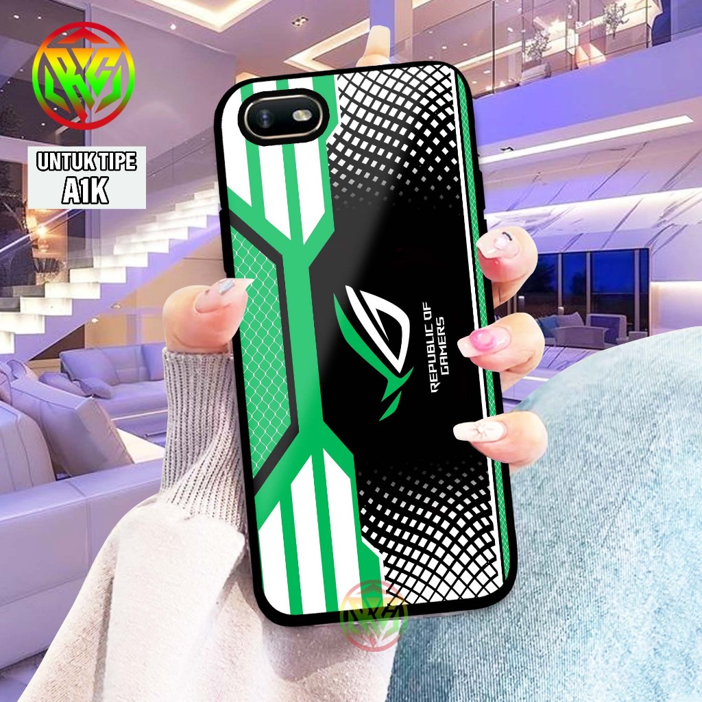 Case Oppo A1K - Motif Terbaru Hardcase Glass Kilau New Case Glossy casing Hp Oppo A1K [Motif Aesthet