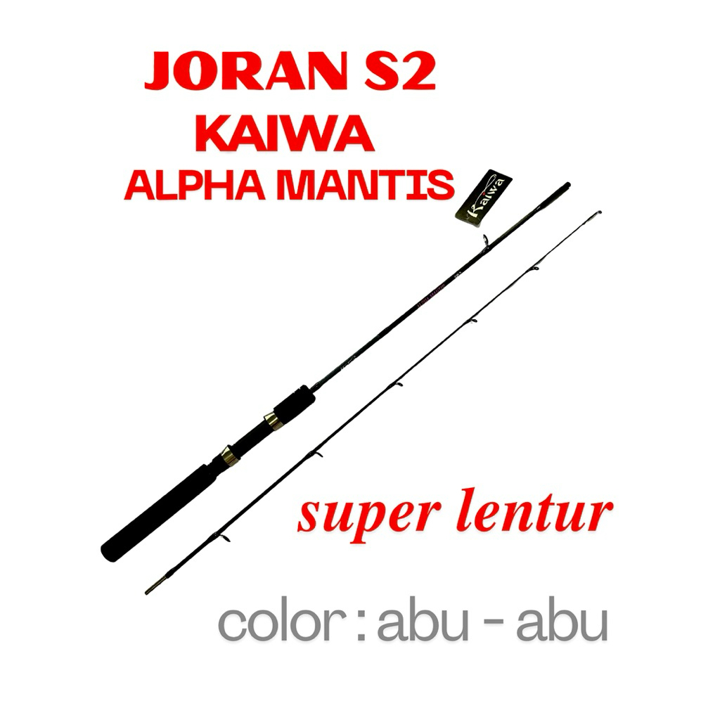 Joran Sambung 2 Udang Super Lentur Fiber Warna Kaiwa ALPHA MANTIS