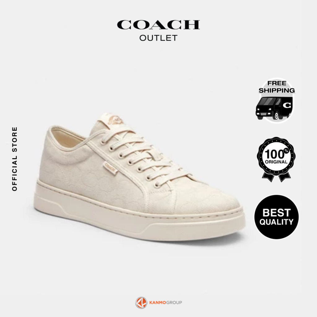 Coach Canvas Sneaker Signature Jaqcuard - Sepatu Sneakers Pria