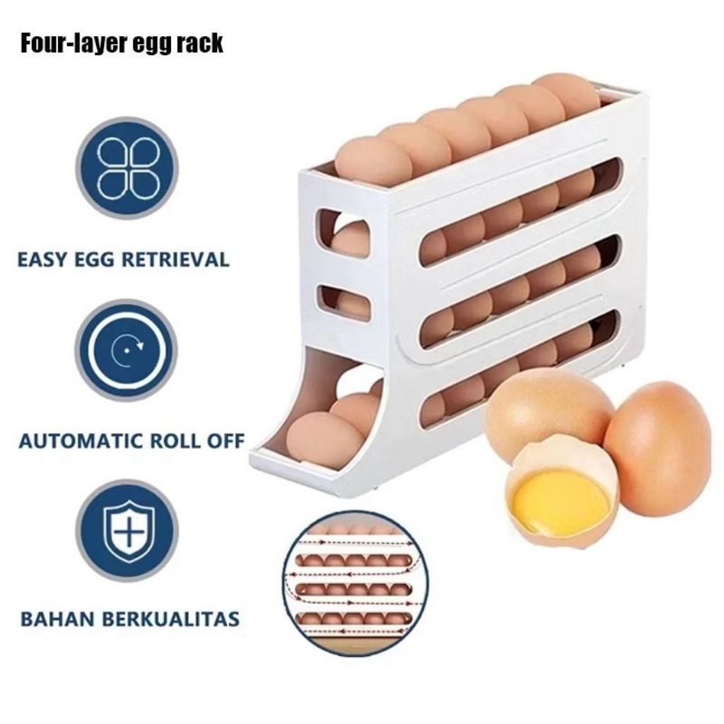 02 Rak Telur Susun Rak Telur Bergilir Rak Telur minimalis Tempat Penyimpanan Telur