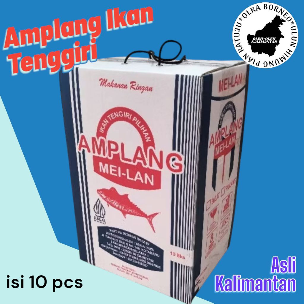 Amplang Ikan Tenggiri Meilan Lidya Kerupuk Mei Lan dan Merk Lain 1 kg OLEH OLEH KALIMANTAN