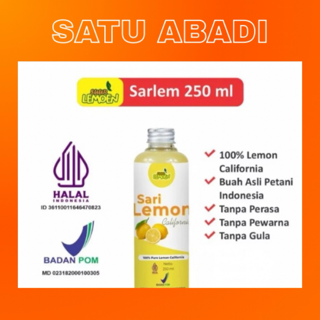 Sari Lemon Cuka Apel With Mother Organik Original Premium 250ml Halal BPOM - Baik untuk Kesehatano