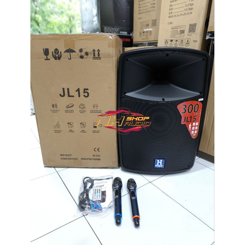 SPEAKER PORTABLE HUPER JL15 JL 15 JL-15 SPEAKER MEETING HUPER JL15 original Model Terbaru Efek Rever