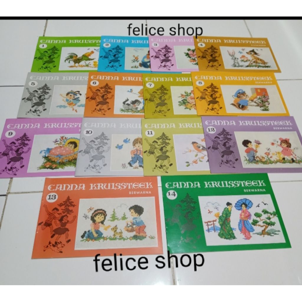 buku kristik canna // buku pola sulam