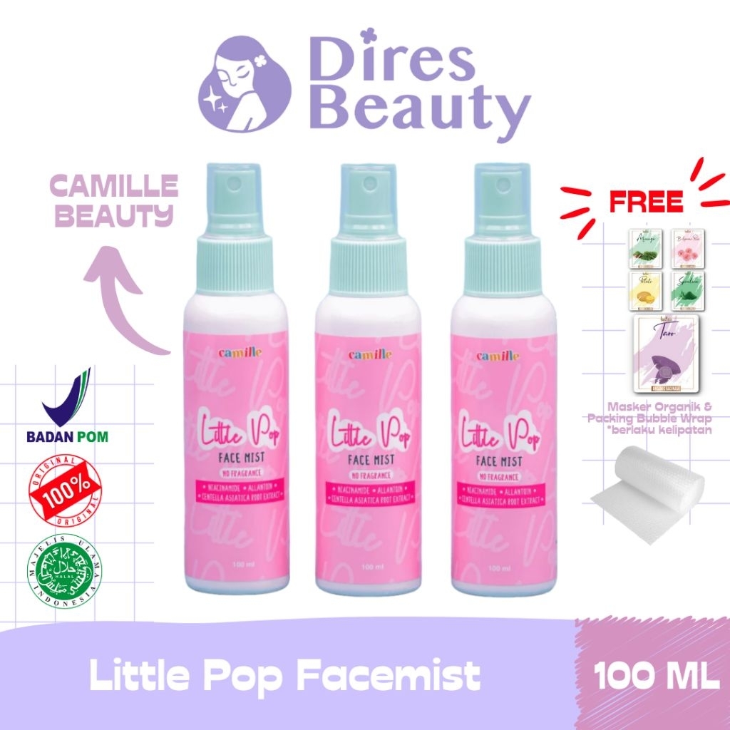 [Free Masker/Spatula] Camille Face Mist, Camille Wash Off Mask, Masker Camille