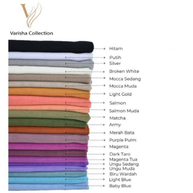 VARISHA Kerudung Paris Jadul polos