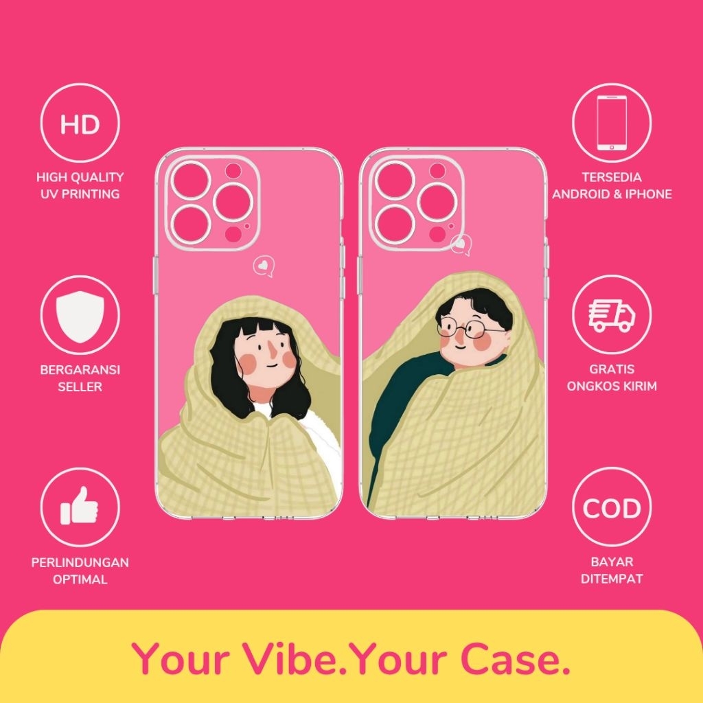 Custom Case Couple All Type Hp Softcase Anticrack Lucu Cute Casing Cassing Costum Costume Custome 05