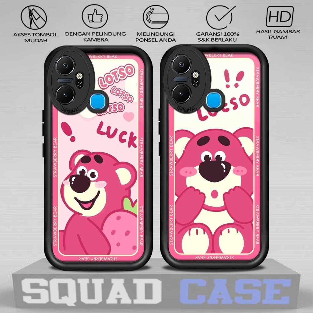 Softcase Glass kaca untuk INFINIX SMART 6 PLUS Motif LOTSO Casing Handphone Case Hp Procamera