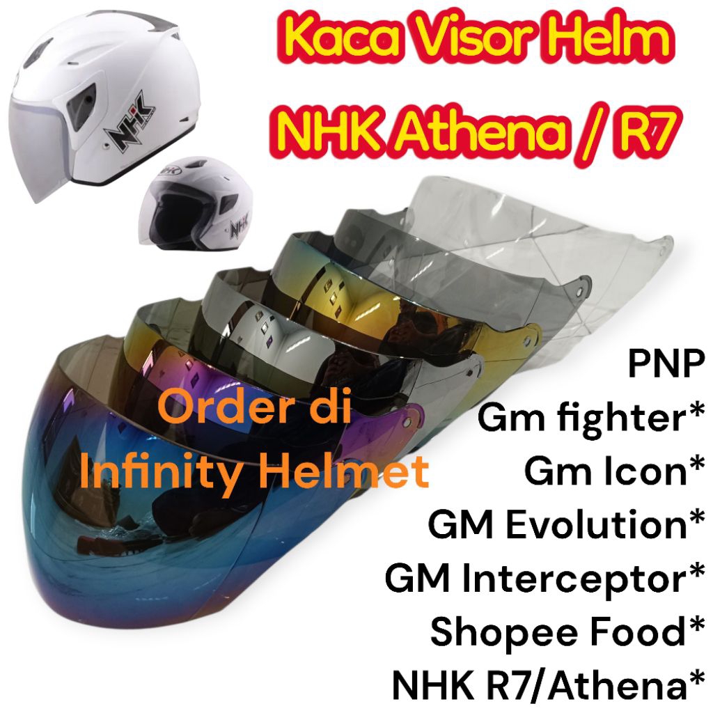 KACA VISOR HELM NHK ATHENA KACA HELM NHK R7