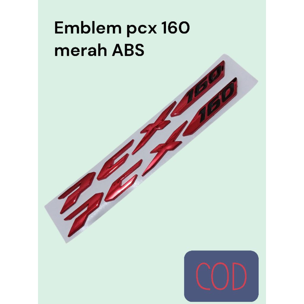 EMBLEM PCX 160 ABS PREMIUM MERAH SEPASANG