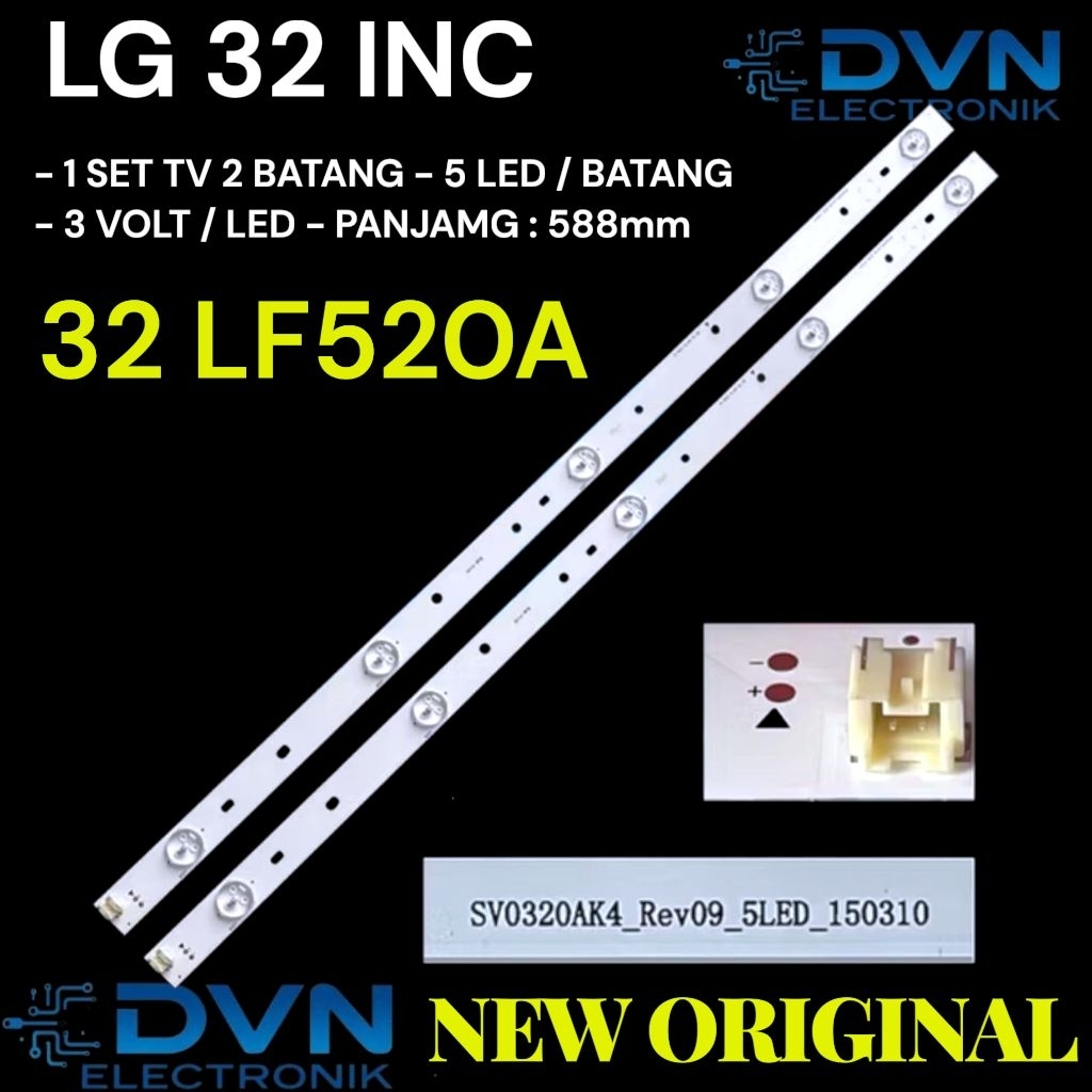 BACKLIGHT TV LG 32LF520A LAMPU LED TV LG 32 INC 5K 3V 32 LF520A
