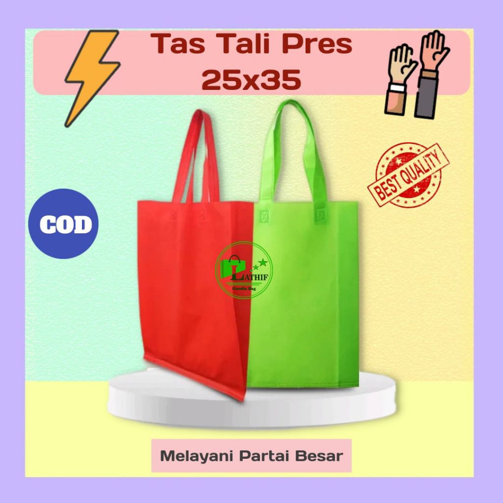 (PCS) Goodie bag HLS 25x35 Tas Hajatan Tas Spunbond murah