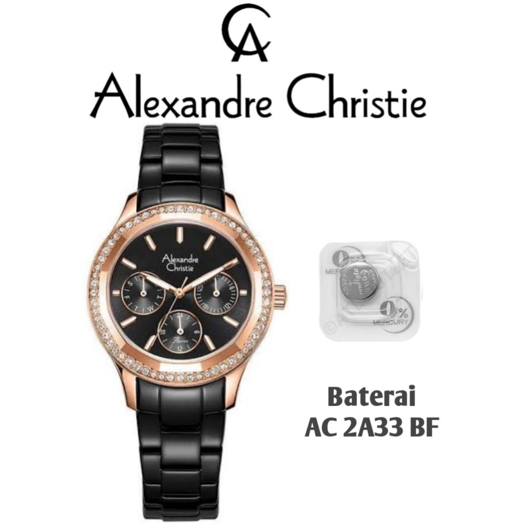 Baterai Original untuk Jam Tangan Alexandre Christie Type AC 2A33 BF, AC 2A54 BF, AC 2463 BF