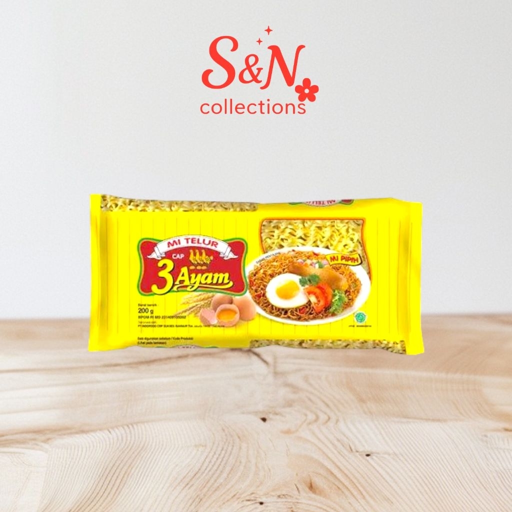 Mie Telor / Mie Telor Cap 3 Ayam Pipih Kuning