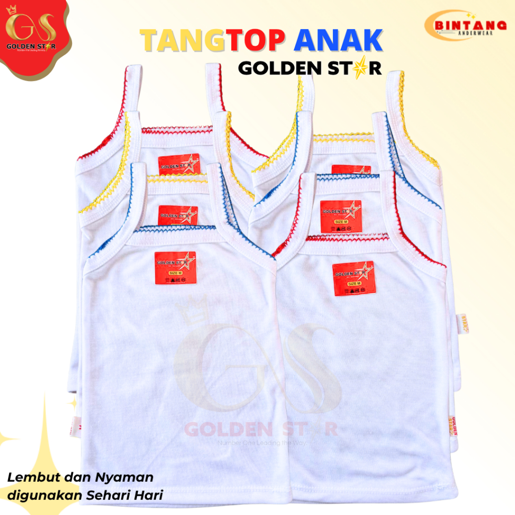 12 Pcs Kaos dalem Tanktop Anak perempuan / Tanktop Anak Perempuan  Usia 1 - 13 Tahun Polos Dengan Re