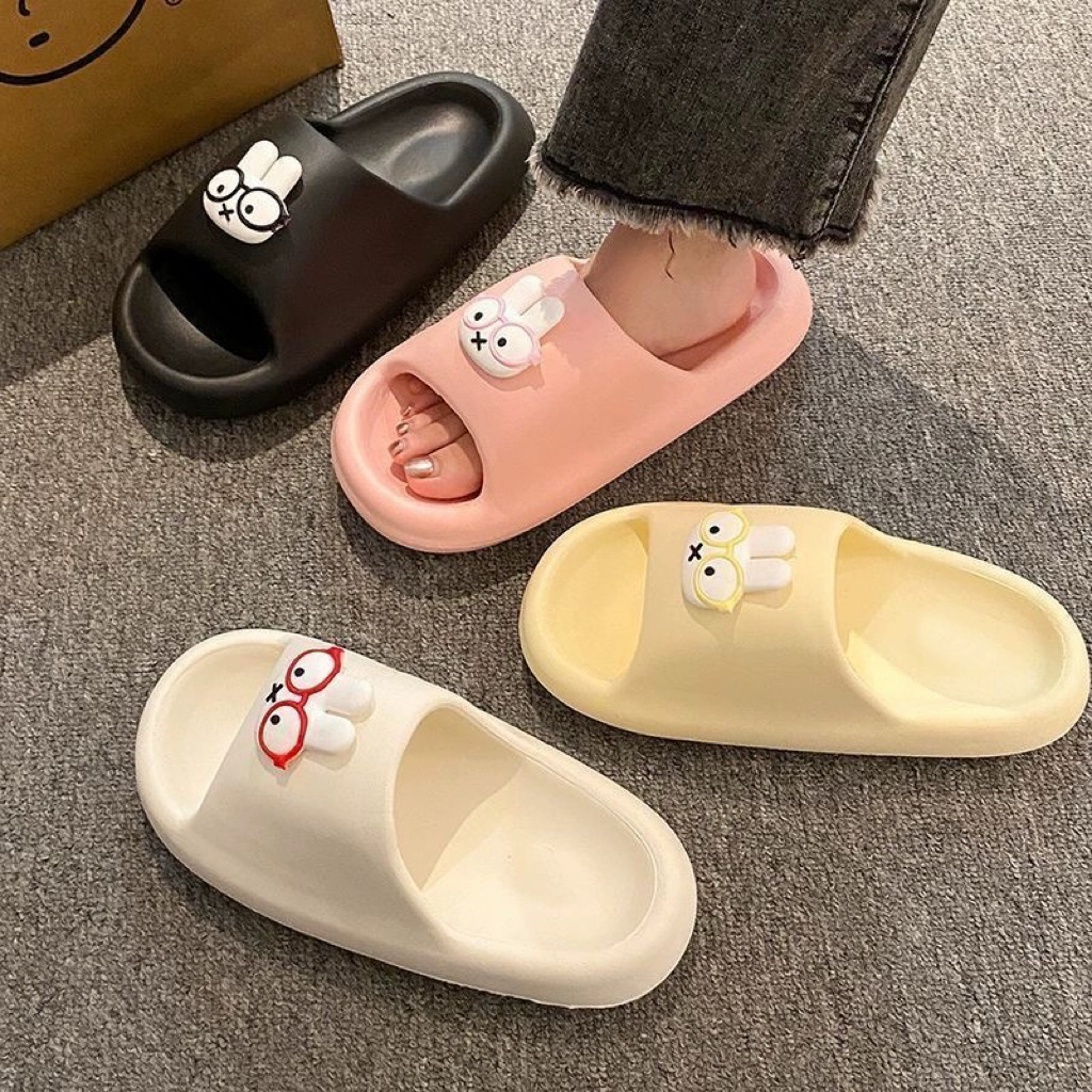 Miffy Marshmallow Slides | Sandal Rumah Slip-On Super Empuk / Slipper Indoor Empuk Anti-Licin Motif 