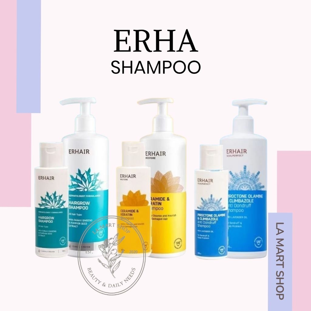 Shampoo Erha Hairgrow Ceramide and Keratin - Erha Shampo Anti Dandruff Anti Ketombe - Shampo Erha Ce