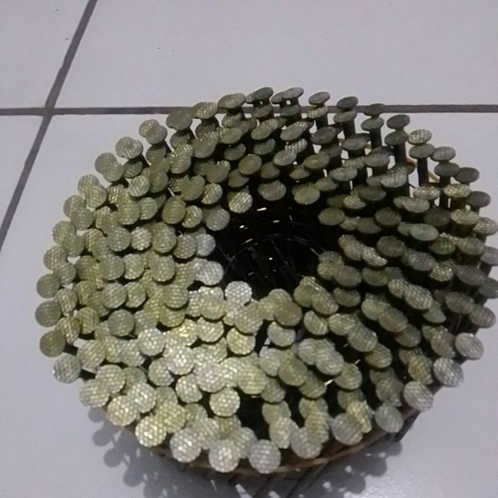 Paku Tembak palet pallet ukuran 65mm Ulir Rol Rambo