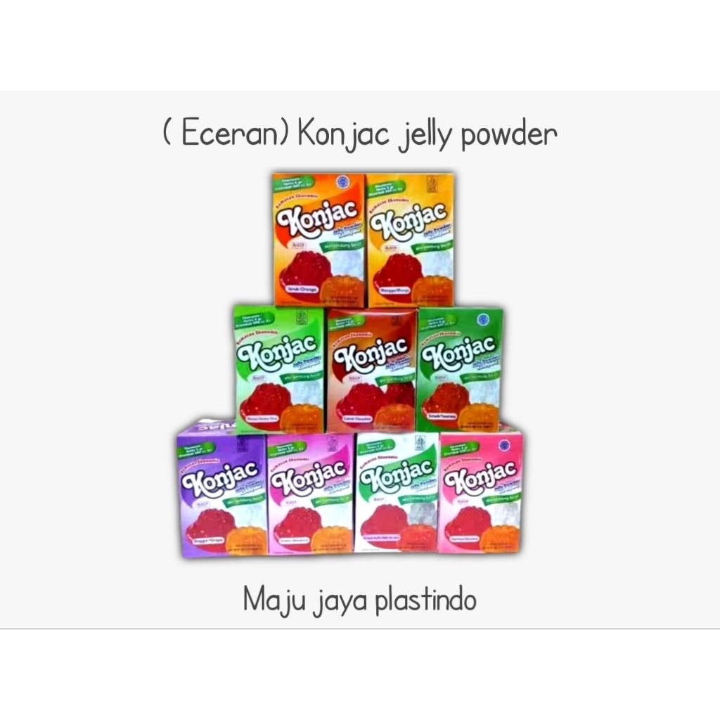 ( ECERAN ) JELLY KONJAC POWDER RASA KELAPA MUDA/ CINCAU HITAM/ MELON