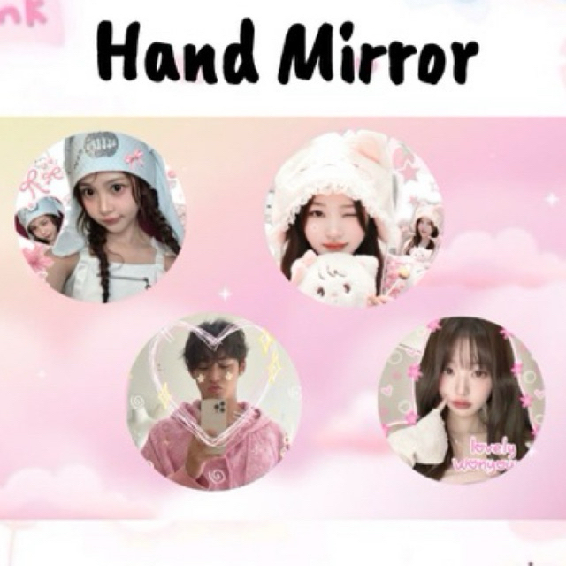 Hand Mirror H2H IVE SVT SEVENTEEN HEARTS 2 HEARTS Carmen Stella Mingyu Wonyoung Kaca Cermin