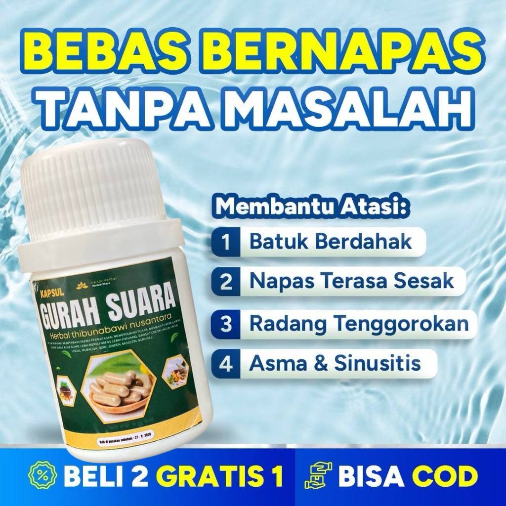 GURAH QORI’ / KAPSUL PEMERDU SUARA / ATASI SERAK / KAPSUL GURAH SUARA