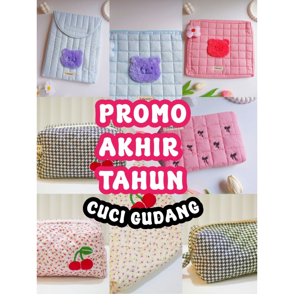 PROMO AKHIR TAHUN CUCI GUDANG Tas Tablet Pouch Make Up Pouch Serbaguna Murah