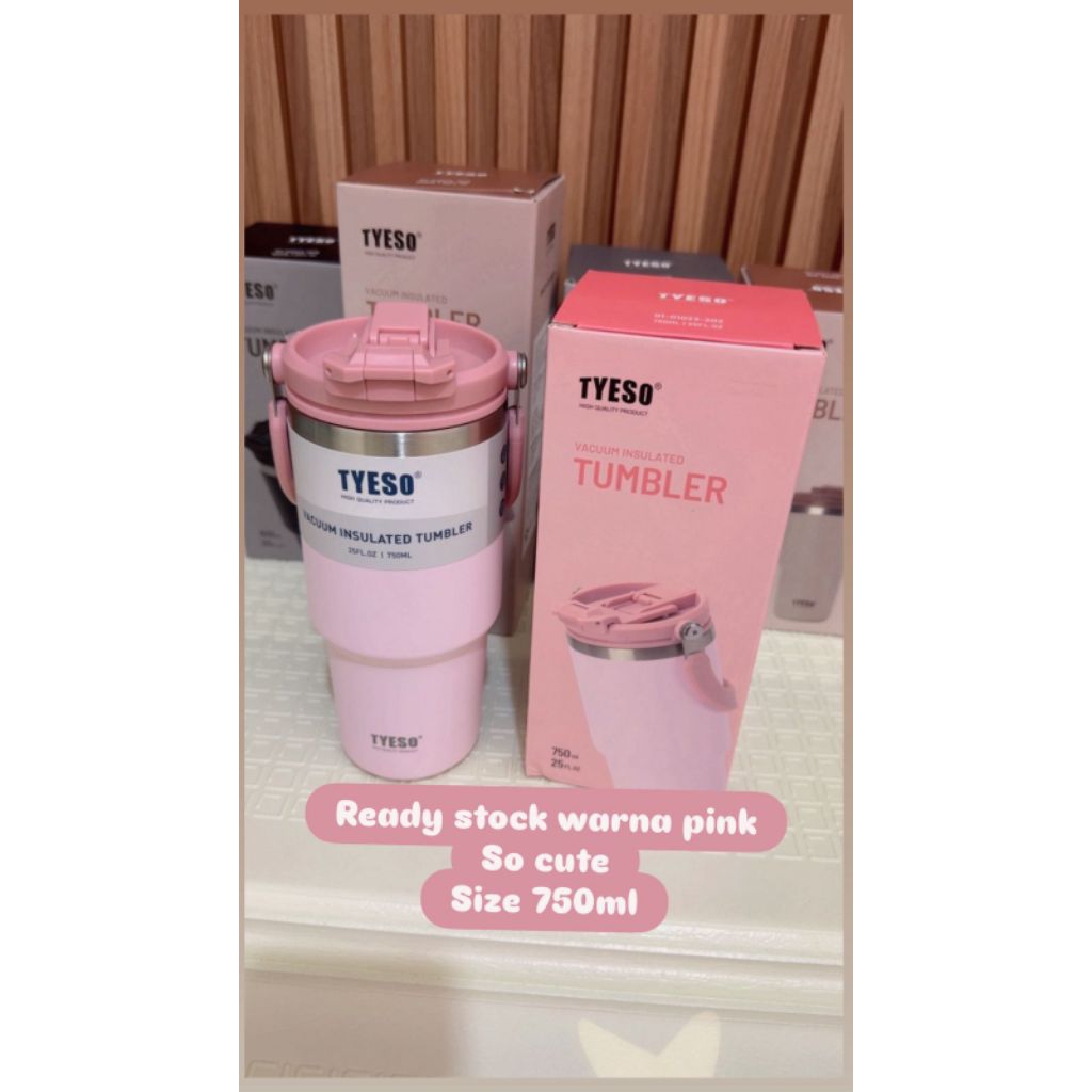 tumbler warna pink black cream