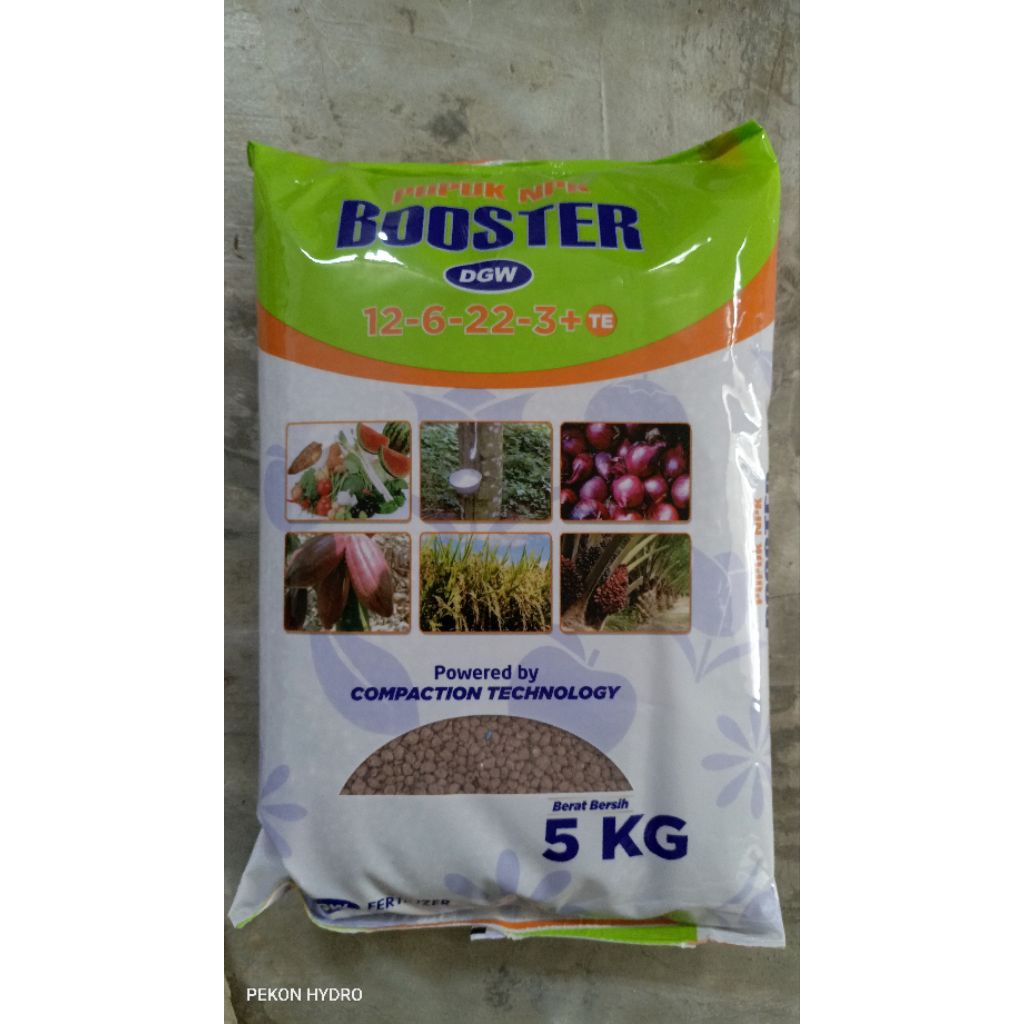 5KG - PUPUK DGW NPK 12-6-22-3+TE BOOSTER 5 KG KEMASAN PABRIK