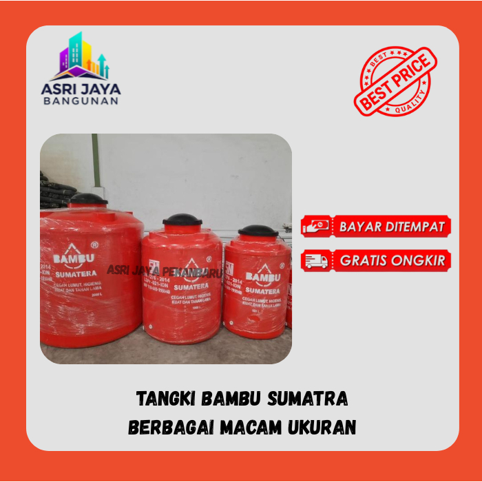 Tangki Air Tandon Air Bambu Sumatera 500L / 1000L - (Khusus Daerah Luar PEKANBARU, Harap Chat ADMIN 